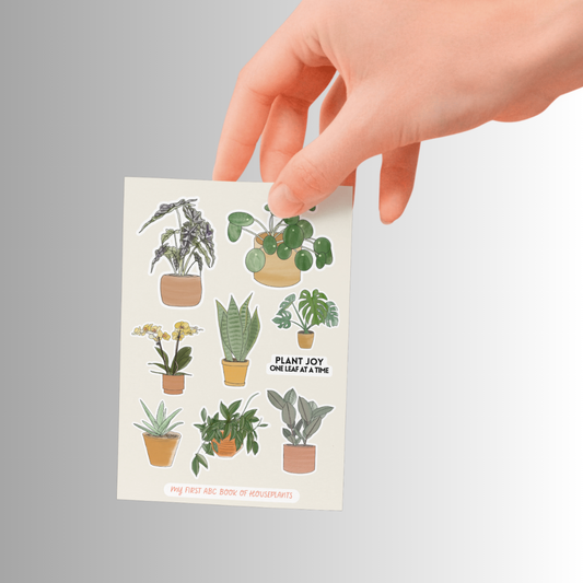 Houseplant Sticker Sheet – Premium Vinyl Stickers